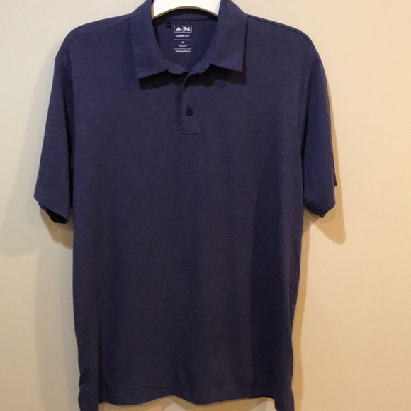 purple adidas golf shirt